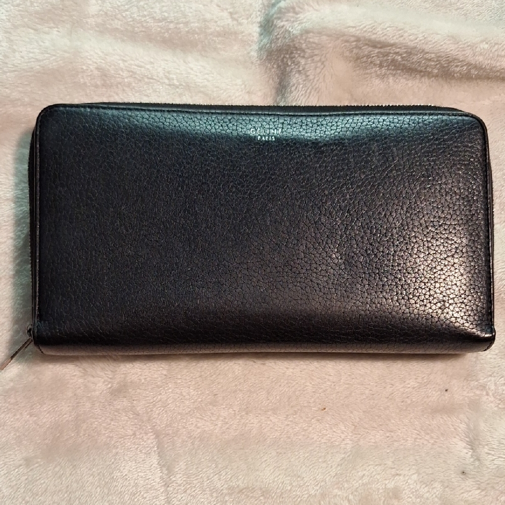 Celine Black Leather Wallet